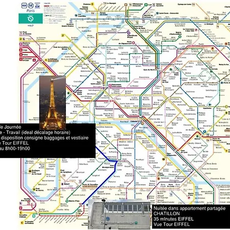 Eiffel Citea Dayroom Espace Sans Nuitee Et Partagee Chatillon Nuitee -- Repos Journee Ou Espace Travail 8-19h Proche Tour Eiffel Ou Usage Bureau A L'heure En Journee -- Nuitee Chatillon Avenue Homestay